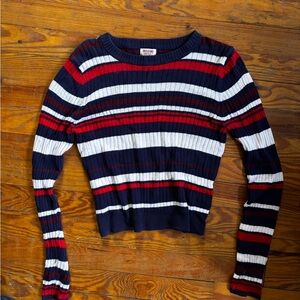Cropped Striped Sweater